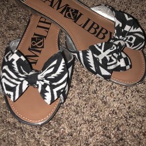 Black & White Slip on Sandals